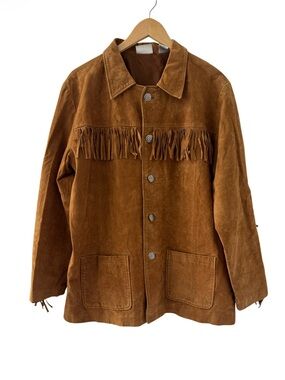 VINTAGE CHICO’S DESIGN Suede Western Jacket, Button Up With Pockets Size 3 or XL
